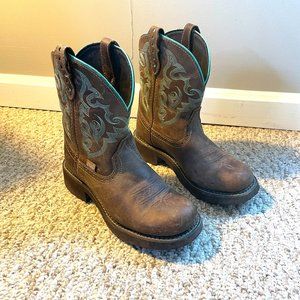 Justin Women's Gemma Brown Western Boots - Round Toe